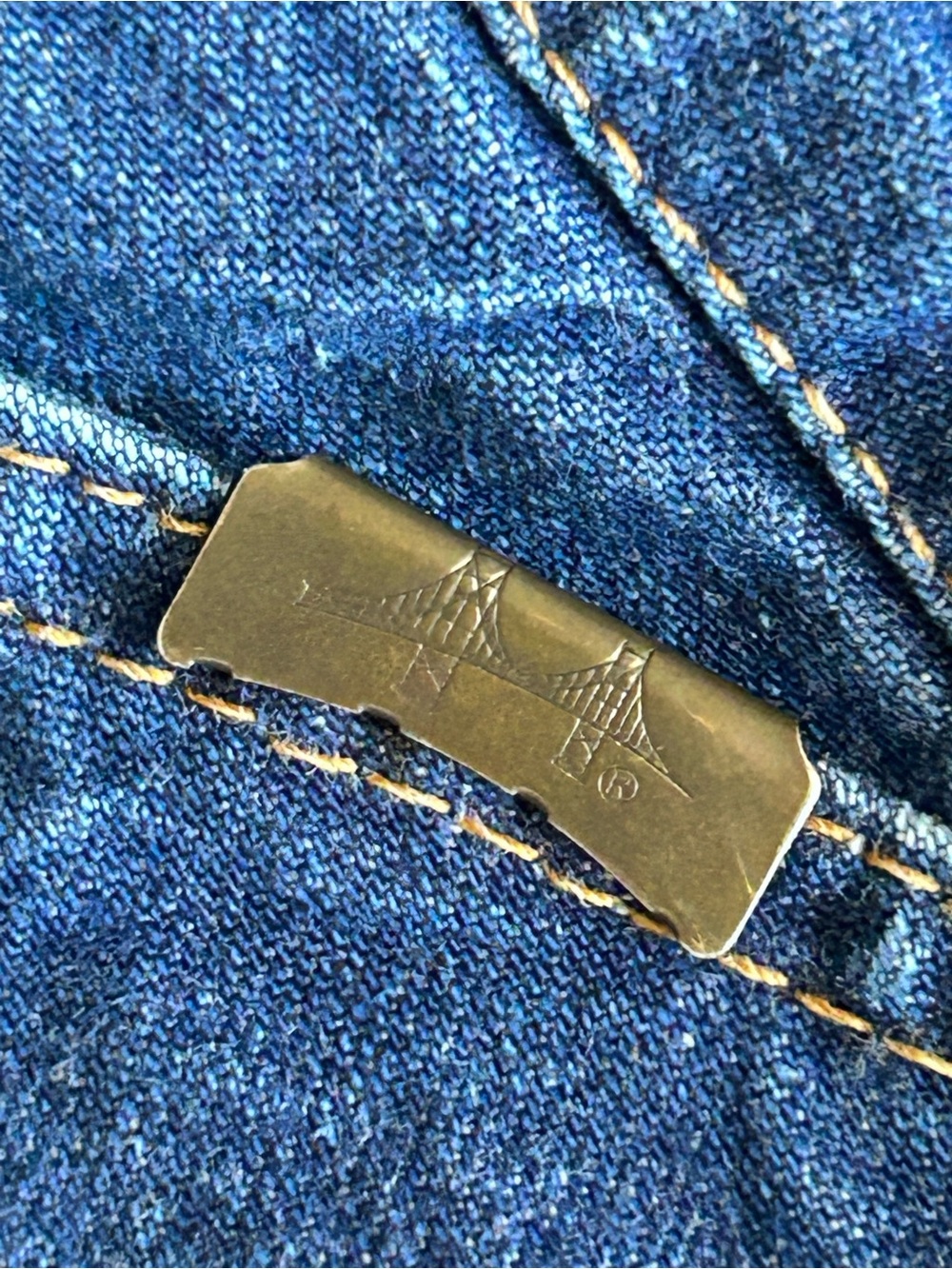 Levi’s Vintage 1970s Orange Tab Wrap A-Line Denim Midi Skirt Rare - Picture 11 of 14